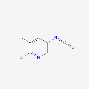 molecular formula C7H5ClN2O B6605243 2-chloro-5-isocyanato-3-methylpyridine CAS No. 2649080-57-7