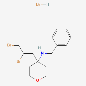 N-benzyl-4-(2,3-dibromopropyl)oxan-4-amine hydrobromide