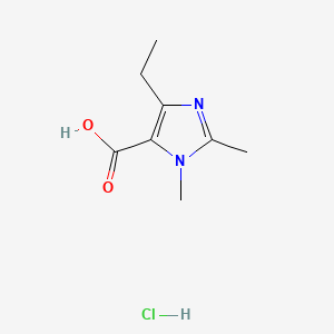 molecular formula C8H13ClN2O2 B6605254 4-ethyl-1,2-dimethyl-1H-imidazole-5-carboxylic acid hydrochloride CAS No. 2228697-13-8