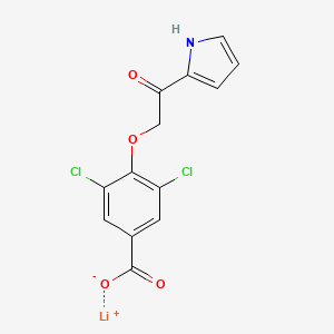 molecular formula C13H8Cl2LiNO4 B6605255 lithium(1+) ion 3,5-dichloro-4-[2-oxo-2-(1H-pyrrol-2-yl)ethoxy]benzoate CAS No. 2228331-18-6