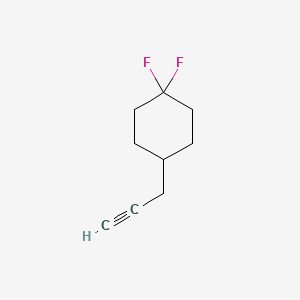 molecular formula C9H12F2 B6605287 1,1-difluoro-4-(prop-2-yn-1-yl)cyclohexane CAS No. 2229230-01-5