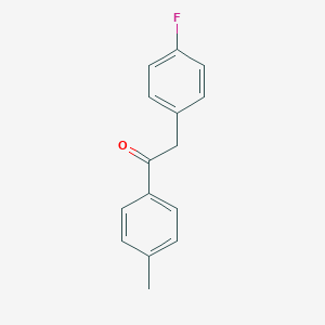 molecular formula C15H13FO B066053 2-(4-Fluorophenyl)-1-p-tolyl-ethanone CAS No. 191346-50-6