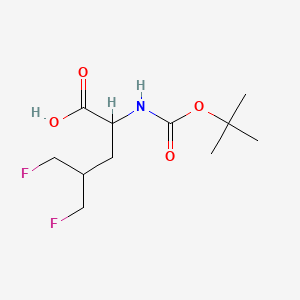 molecular formula C11H19F2NO4 B6605301 2-{[(tert-butoxy)carbonyl]amino}-5-fluoro-4-(fluoromethyl)pentanoic acid CAS No. 2803823-60-9