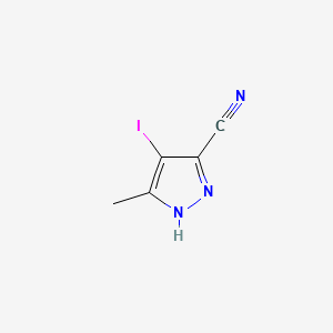 molecular formula C5H4IN3 B6605324 4-iodo-5-methyl-1H-pyrazole-3-carbonitrile CAS No. 2751702-85-7