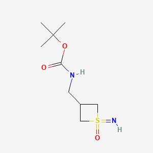molecular formula C9H18N2O3S B6605380 tert-butyl N-[(1-imino-1-oxo-1lambda6-thietan-3-yl)methyl]carbamate CAS No. 2803834-76-4