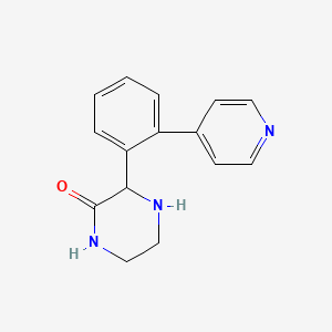 molecular formula C15H15N3O B6605406 3-[2-(pyridin-4-yl)phenyl]piperazin-2-one CAS No. 2241138-38-3