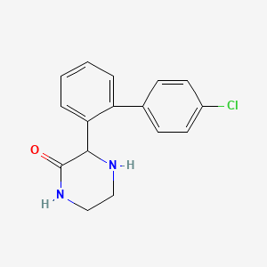 molecular formula C16H15ClN2O B6605419 3-[2-(4-chlorophenyl)phenyl]piperazin-2-one CAS No. 2241127-77-3
