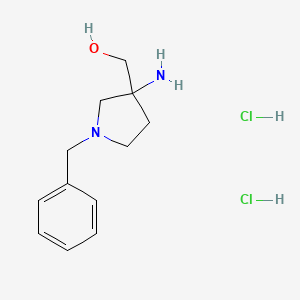 molecular formula C12H20Cl2N2O B6605429 (3-amino-1-benzylpyrrolidin-3-yl)methanol dihydrochloride CAS No. 2230798-72-6