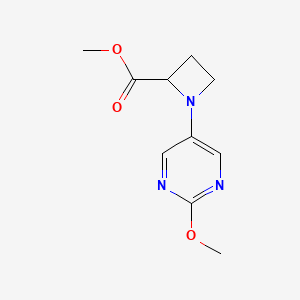 molecular formula C10H13N3O3 B6605442 methyl 1-(2-methoxypyrimidin-5-yl)azetidine-2-carboxylate CAS No. 1849566-84-2