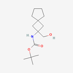 molecular formula C14H25NO3 B6605450 tert-butyl N-[2-(hydroxymethyl)spiro[3.4]octan-2-yl]carbamate CAS No. 2408975-11-9