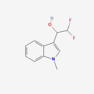 molecular formula C11H11F2NO B6605472 2,2-difluoro-1-(1-methyl-1H-indol-3-yl)ethan-1-ol CAS No. 2229519-27-9