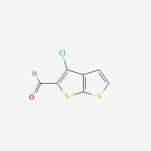 molecular formula C7H3ClOS2 B6605521 3-chlorothieno[2,3-b]thiophene-2-carbaldehyde CAS No. 2247104-18-1
