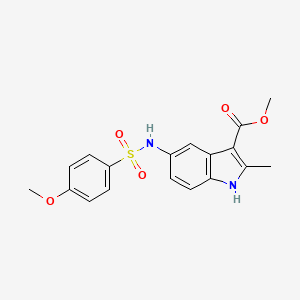 molecular formula C18H18N2O5S B6605527 methyl 5-(4-methoxybenzenesulfonamido)-2-methyl-1H-indole-3-carboxylate CAS No. 2247103-31-5