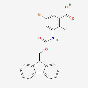 molecular formula C23H18BrNO4 B6605530 5-bromo-3-({[(9H-fluoren-9-yl)methoxy]carbonyl}amino)-2-methylbenzoic acid CAS No. 2243513-18-8