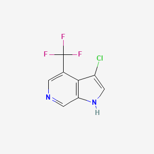 molecular formula C8H4ClF3N2 B6605544 3-chloro-4-(trifluoromethyl)-1H-pyrrolo[2,3-c]pyridine CAS No. 2230804-23-4