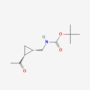 molecular formula C11H19NO3 B6605585 rac-tert-butyl N-{[(1R,2S)-2-acetylcyclopropyl]methyl}carbamate CAS No. 2138019-15-3