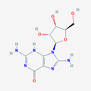 molecular formula C10H14N6O5 B066056 8-氨基鸟苷 CAS No. 180288-69-1