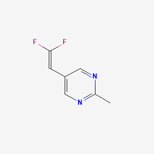 molecular formula C7H6F2N2 B6605700 5-(2,2-difluoroethenyl)-2-methylpyrimidine CAS No. 2260931-07-3