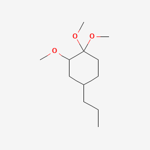 molecular formula C12H24O3 B6605704 1,1,2-trimethoxy-4-propylcyclohexane, Mixture of diastereomers CAS No. 2287281-99-4