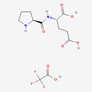 (2S)-2-{[(2S)-pyrrolidin-2-yl]formamido}pentanedioic acid, trifluoroacetic acid
