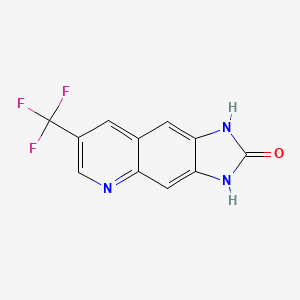 molecular formula C11H6F3N3O B6605753 7-(trifluoromethyl)-1H,2H,3H-imidazo[4,5-g]quinolin-2-one CAS No. 2758000-02-9