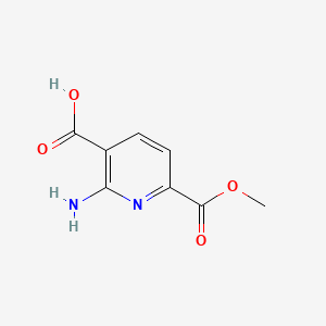molecular formula C8H8N2O4 B6605764 2-amino-6-(methoxycarbonyl)pyridine-3-carboxylic acid CAS No. 2121932-86-1