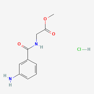 molecular formula C10H13ClN2O3 B6605790 methyl 2-[(3-aminophenyl)formamido]acetate hydrochloride CAS No. 1839744-04-5