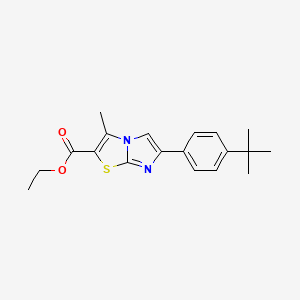 molecular formula C19H22N2O2S B6605798 ethyl 6-(4-tert-butylphenyl)-3-methylimidazo[2,1-b][1,3]thiazole-2-carboxylate CAS No. 1131599-17-1