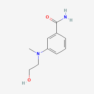 molecular formula C10H14N2O2 B6605804 3-[(2-hydroxyethyl)(methyl)amino]benzamide CAS No. 2411248-83-2