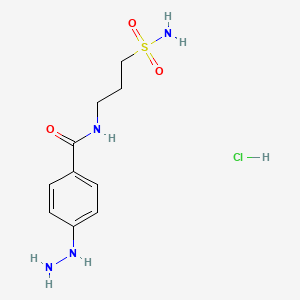 molecular formula C10H17ClN4O3S B6605815 4-hydrazinyl-N-(3-sulfamoylpropyl)benzamide hydrochloride CAS No. 2413876-11-4