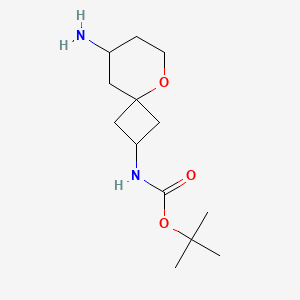 molecular formula C13H24N2O3 B6605822 tert-butyl N-{8-amino-5-oxaspiro[3.5]nonan-2-yl}carbamate CAS No. 2167305-00-0