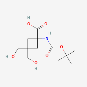 molecular formula C12H21NO6 B6605842 1-{[(tert-butoxy)carbonyl]amino}-3,3-bis(hydroxymethyl)cyclobutane-1-carboxylic acid CAS No. 2803846-98-0