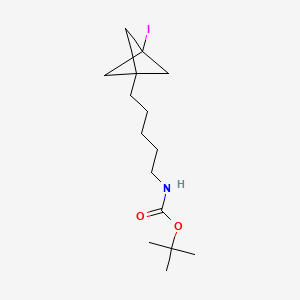 molecular formula C15H26INO2 B6605863 tert-butyl N-(5-{3-iodobicyclo[1.1.1]pentan-1-yl}pentyl)carbamate CAS No. 2757958-97-5
