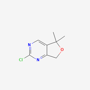 molecular formula C8H9ClN2O B6605870 2-chloro-5,5-dimethyl-5H,7H-furo[3,4-d]pyrimidine CAS No. 2803833-90-9