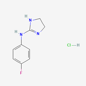 molecular formula C9H11ClFN3 B6605872 N-(4-fluorophenyl)imidazolidin-2-imine hydrochloride CAS No. 2287280-69-5