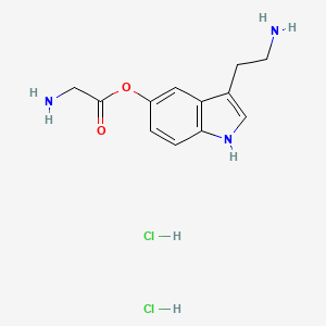 molecular formula C12H17Cl2N3O2 B6605893 3-(2-aminoethyl)-1H-indol-5-yl 2-aminoacetate dihydrochloride CAS No. 53157-55-4