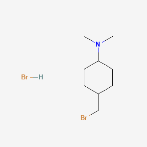 (1r,4r)-4-(bromomethyl)-N,N-dimethylcyclohexan-1-amine hydrobromide, trans