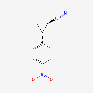 rac-(1R,2R)-2-(4-nitrophenyl)cyclopropane-1-carbonitrile, trans