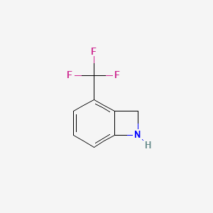 molecular formula C8H6F3N B6605937 2-(trifluoromethyl)-7-azabicyclo[4.2.0]octa-1(6),2,4-triene CAS No. 2270244-87-4