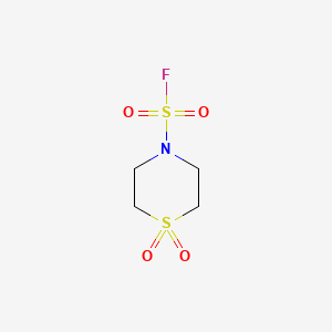 molecular formula C4H8FNO4S2 B6605950 1,1-dioxo-1lambda6-thiomorpholine-4-sulfonyl fluoride CAS No. 2305252-48-4