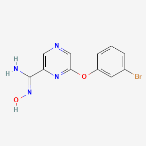 6-(3-bromophenoxy)-N'-hydroxypyrazine-2-carboximidamide