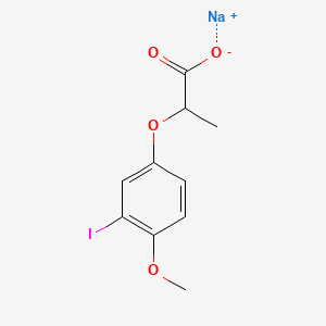 molecular formula C10H10INaO4 B6605996 sodium 2-(3-iodo-4-methoxyphenoxy)propanoate CAS No. 2305254-06-0