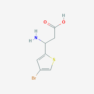 molecular formula C7H8BrNO2S B066060 beta-Amino-4-bromo-2-thiophenepropanoic acid CAS No. 194229-25-9