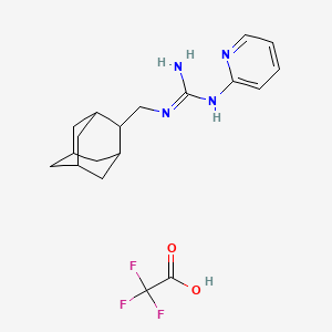 molecular formula C19H25F3N4O2 B6606003 N-[(adamantan-2-yl)methyl]-N''-(pyridin-2-yl)guanidine, trifluoroacetic acid CAS No. 2253644-42-5