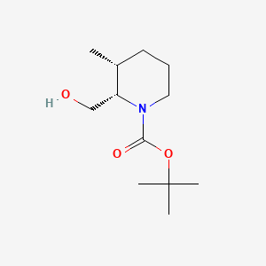 molecular formula C12H23NO3 B6606011 rac-tert-butyl (2R,3S)-2-(hydroxymethyl)-3-methylpiperidine-1-carboxylate, cis CAS No. 2143588-33-2