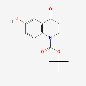 molecular formula C14H17NO4 B6606013 tert-butyl 6-hydroxy-4-oxo-1,2,3,4-tetrahydroquinoline-1-carboxylate CAS No. 2413897-76-2