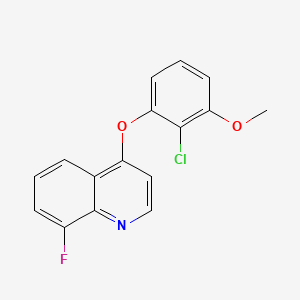 molecular formula C16H11ClFNO2 B6606029 4-(2-chloro-3-methoxyphenoxy)-8-fluoroquinoline CAS No. 1639125-10-2