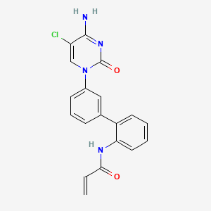 molecular formula C19H15ClN4O2 B6606042 N-[3'-(4-amino-5-chloro-2-oxo-1,2-dihydropyrimidin-1-yl)-[1,1'-biphenyl]-2-yl]prop-2-enamide CAS No. 2416235-88-4