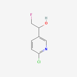 molecular formula C7H7ClFNO B6606079 1-(6-chloropyridin-3-yl)-2-fluoroethan-1-ol CAS No. 2229345-99-5