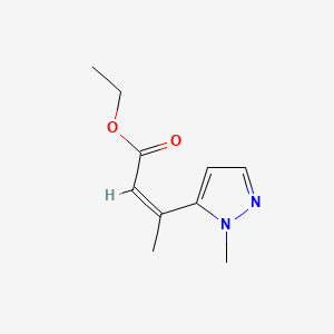 molecular formula C10H14N2O2 B6606080 ethyl (2Z)-3-(1-methyl-1H-pyrazol-5-yl)but-2-enoate CAS No. 2169870-37-3